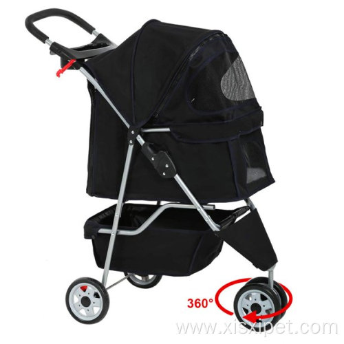 Bestpet Pet Stroller 3 Wheels Travel Folding Carrier